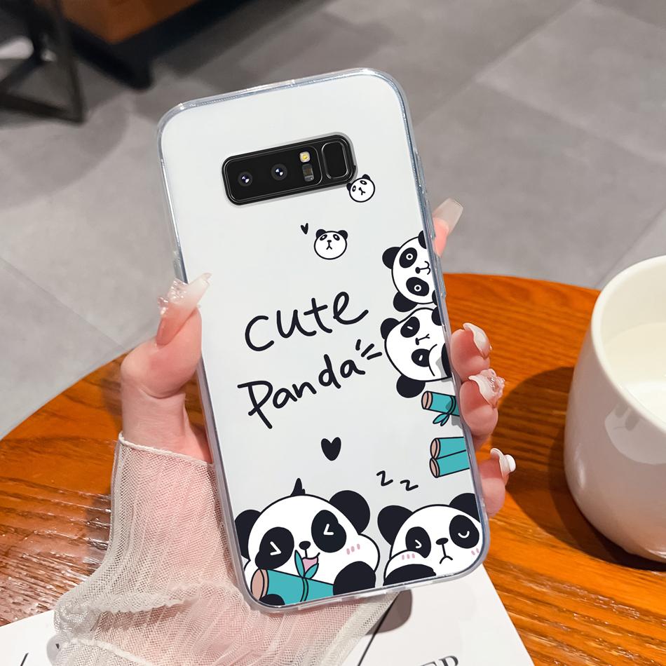 For Samsung Galaxy Note 8 9 20 Phone Cases Creative Soft TPU Silicone Clear Anti Drop Back Cover For Samsung Note8 Note9 Note20