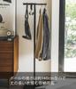 Yamazaki Jitsugyo Pole Hanger Black Approx. W36.5XD36.5XH140cm Smart Coat Hanger Slim 4081
