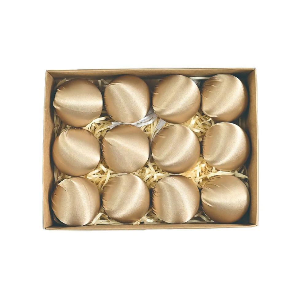 

12pcs 6cm Hanging Ball Ornaments Glossy Velvet Christmas Gifts Ball Indoor Outdoor Use Style 6