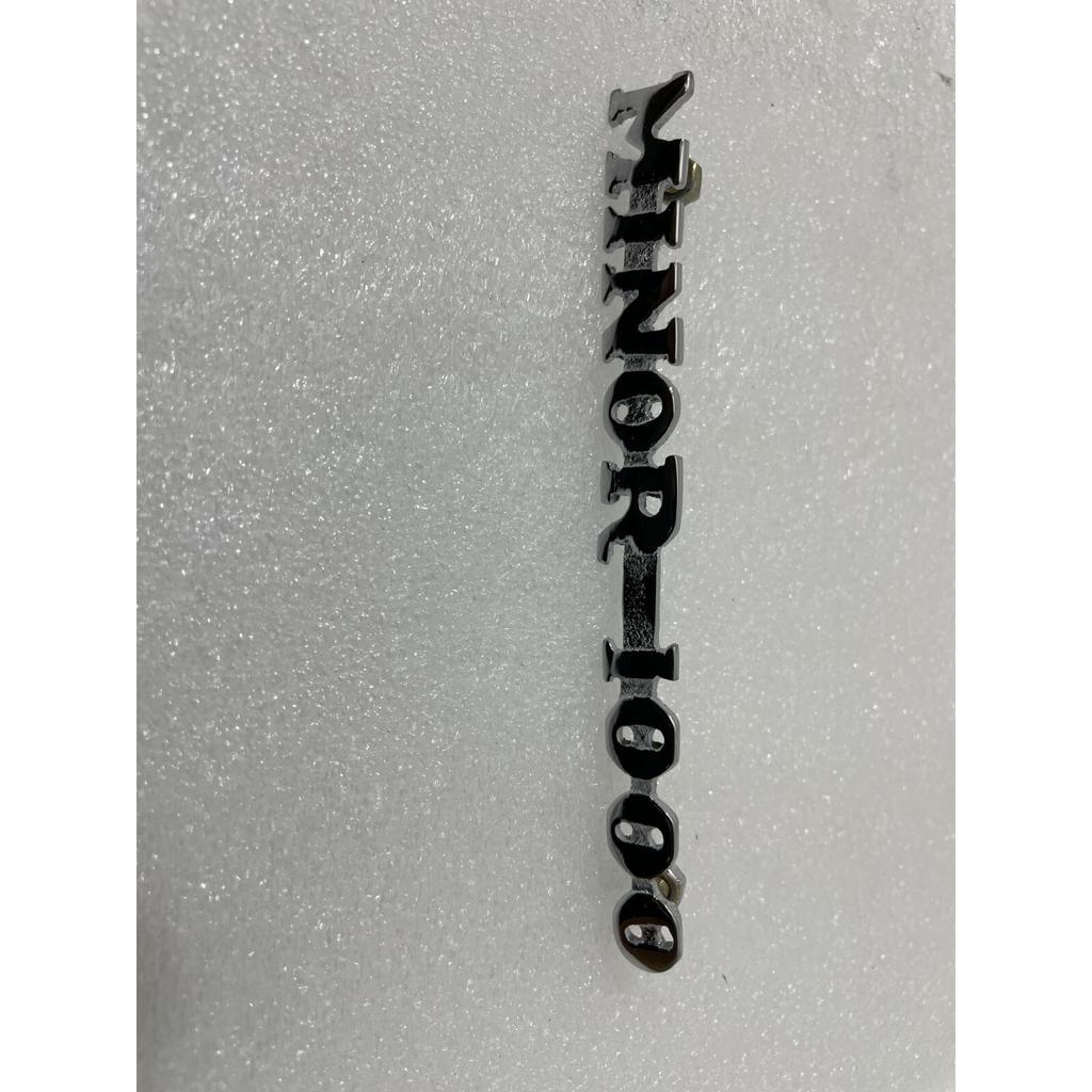 Vintage Heckklappen-Emblem Motiv Aufkleber Minor 1000 Set Chrom |Passend für