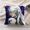 Calcharo Wuthering Waves Cushion Cover Silky Short Plush Invisible Zipper Dustproof Sofa Pillow Case For Home Decor