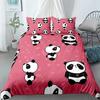 Panda Printed 2/3pcs Bedding Set Bamboo Duvet Cover for Adult Child Bedclothes and Pillowcases Comforter Covers Bed Sets King