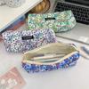 Large Capacity Retro Floral Pencil Bag - Student & Makeup Organizer