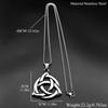 Aesthetic Hollow Infinity Trinity Knot Pendant Necklace for Women Men Stainless Steel Witch Celtic Irish Knots Chain Jewelry