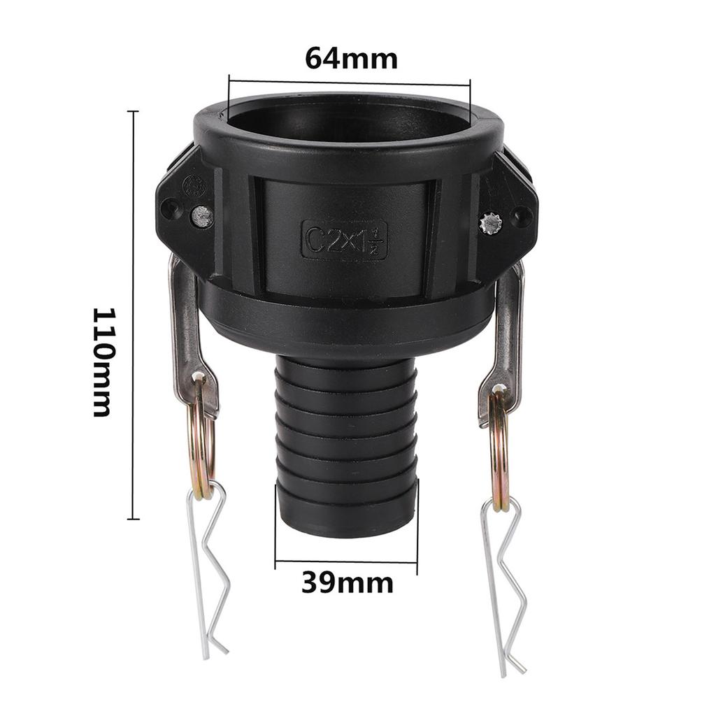 2" Cam-Lock Adapters 1/2" 1" 1.5" 2" Pipe S60 Coarse Thread IBC Tank Quick Couplings Water Tank Joints Garden Cam Groove Fitting
