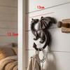 Cast Iron Dragon Wall Hook Rustic Vintage Finish Heavy Duty Design For Entryway Bathroom Hanging Keys Hats Towels