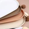 WORTHBUY Plastic Oval Dinner Plate Dishes Reusable Cake Dessert Tray Snack Tray Food Serving Tray Tableware Dishwasher Safe