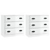 VidaXL Buffets 2 pcs blanc brillant bois d'ingénierie 3185241