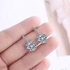 Heart Genuine Natural Garnet Red Ruby 925 Sterling Silver Stud Earrings for Women Fashion Statement Gemstone Jewelry Oorbellen