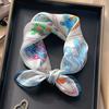 New 100% Natural Real Silk Scarf Women Bandana Square Scarves Wrap Kerchief Mulberry Fashion Luxury High Quality Hijab For Lady