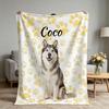 Custom Pet Photo/Name Flannel Blanket,Personalized Dog Her/Mom/Friend Gift,Special Memory Keepsake,Birthday Throw Blanket,Gift for Dog Owner