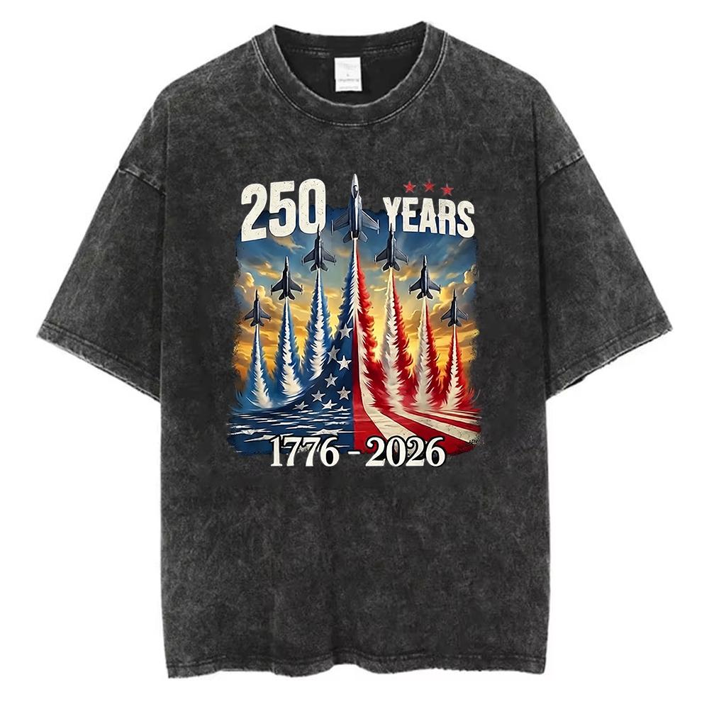 

American Flag Butterfly Cross T Shirt Floral Design Vintage Washed Cotton Casual Tops for Patriotic Christian Believers 2XL