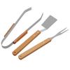 Stainless Steel BBQ Tool Set with Wood Handles