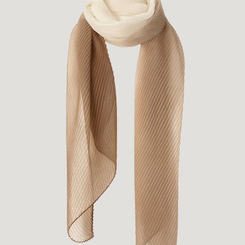 Midocheu Pleated Soft Gras Scarf