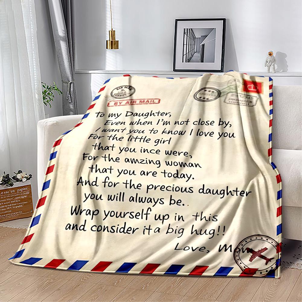 Love Letter To Daughter Blankets Are Suitable for Living Rooms,making Them an Ideal Choice for Outdoor Travel and Gifts.