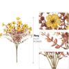 Autumn Violet 7-Fork Eucalyptus Artificial Silk Flower Decoration