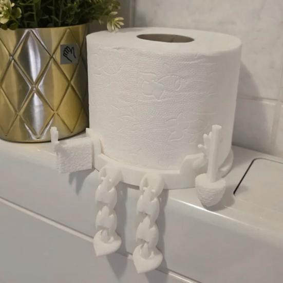 Dangling Leg Cartoon Toilet Paper Roll Holder Toilet Paper Dispenser 3D Printing Tissue Stand Bathroom Living Room Decor