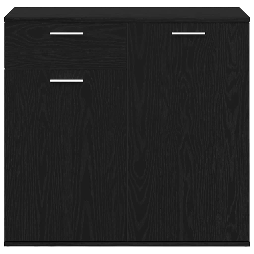 Sideboard in Black Oak Look 80 x 36 x 75 cm Engineered Wood