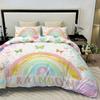 3PC Butterfly Rainbow Quilt Cover Dreamy And Comfortable Bedding Digital Printing Twin/Full/Double/Queen/King Size No Filling