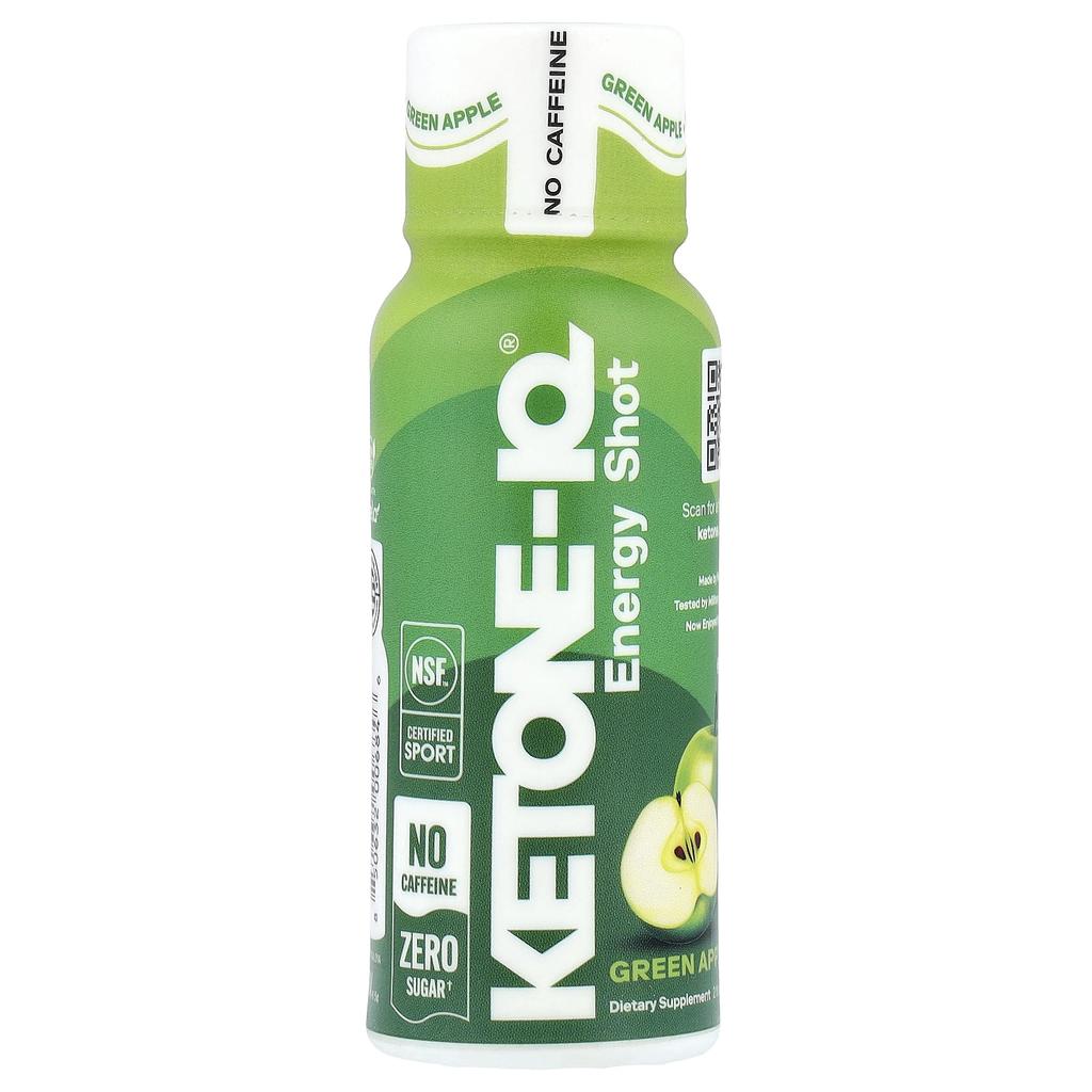 Ketone-IQ, Energy Shots, Green Apple, Caffeine Free, 6 Bottles, 59ml (2 fl oz) Each