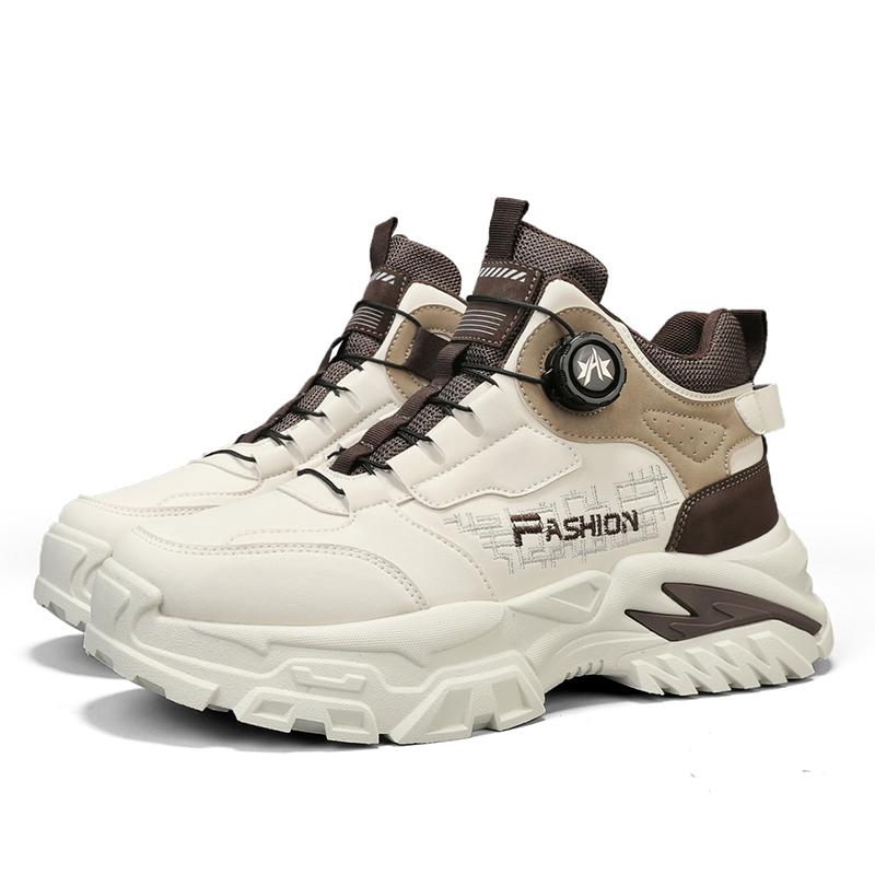 Men's Outdoor rotating buckle trendy casual sports shoes four season soft soled non slip outdoor running shoes student sneakers