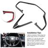 3pcs Carbon     Car Steering Wheel Frame Cover Trim Fit for     10th 16-18