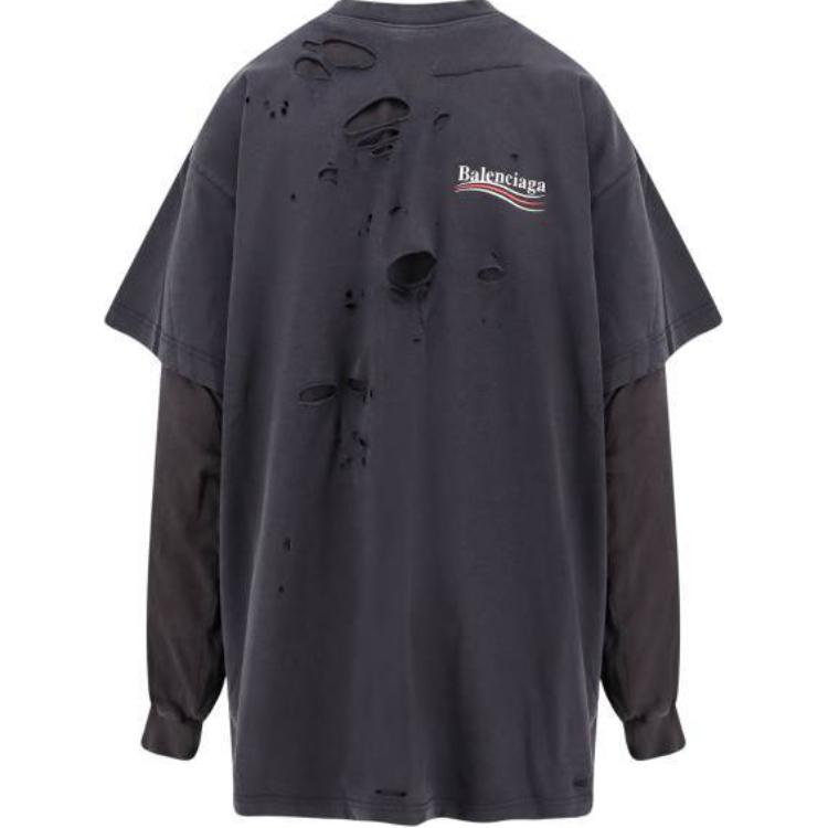 Balenciaga Destroyed Layered Long Sleeved T