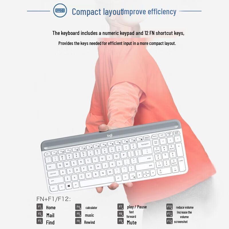 Logitech MK470 Slim Wireless Keyboard and Mouse Combo