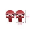 2 PEZZI Stile Auto Adesivi Metallici 3D Emblema Teschio Decalcomania Badge Auto Impermeabile Adesivo Auto Rosso Nero Argento