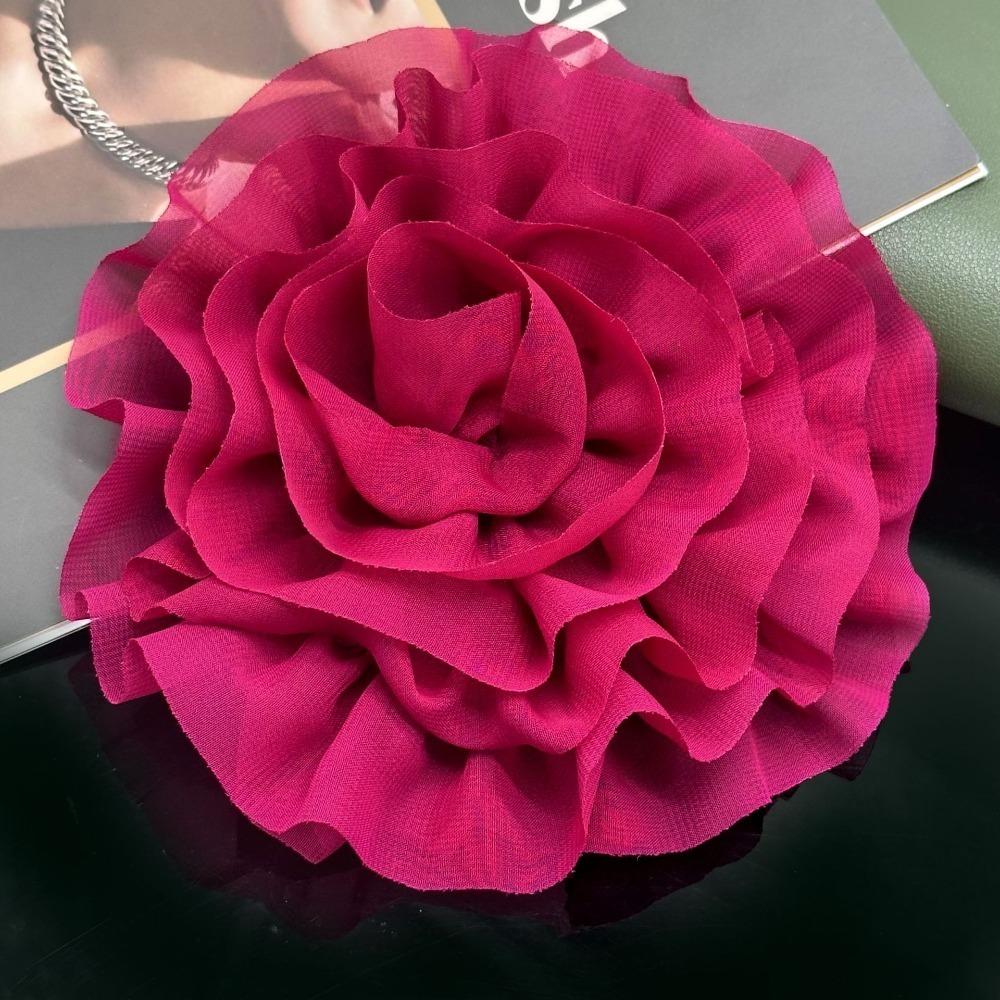 

Органза Цветок на грудь Ручная работа Брошь Аксессуары Украшение для одежды красный