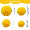 1pcs Set 7.8inch Yellow Paper Hanging Flowers For Birthday Party Paper Flowers Decorations Pom Pom Paper