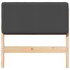 Upholstered Headboard in Brown and Dark Grey 75 cm