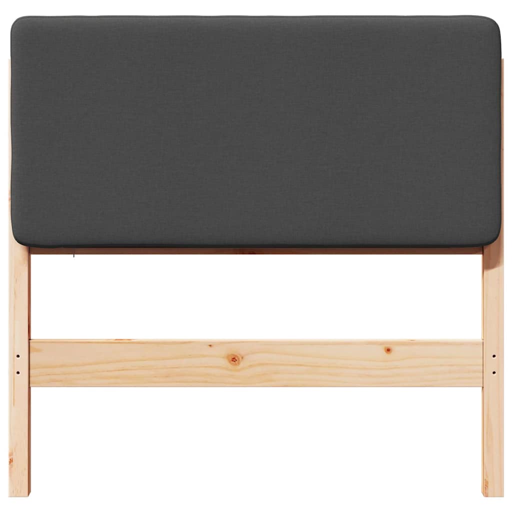 Upholstered Headboard in Brown and Dark Grey 75 cm