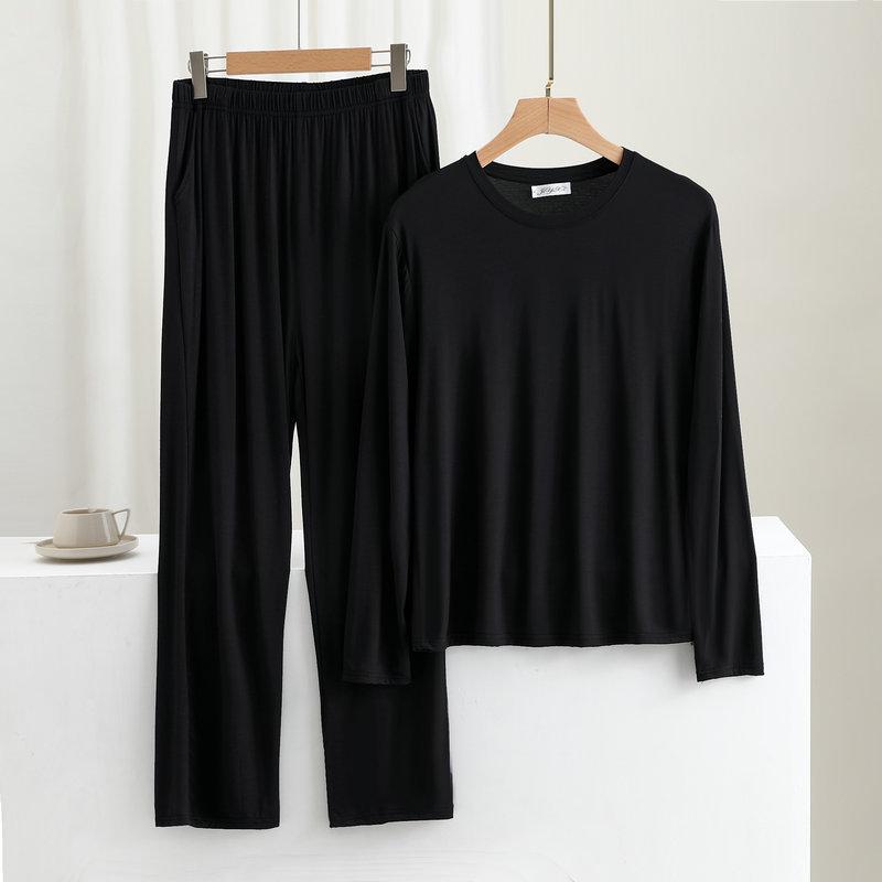 

Хлопковые свободные мужские брюки с длинными рукавами и широкими штанинами, повседневный комплект домашней одежды на весну и лето, тонкая пижама, комплект из двух предметов 6XL