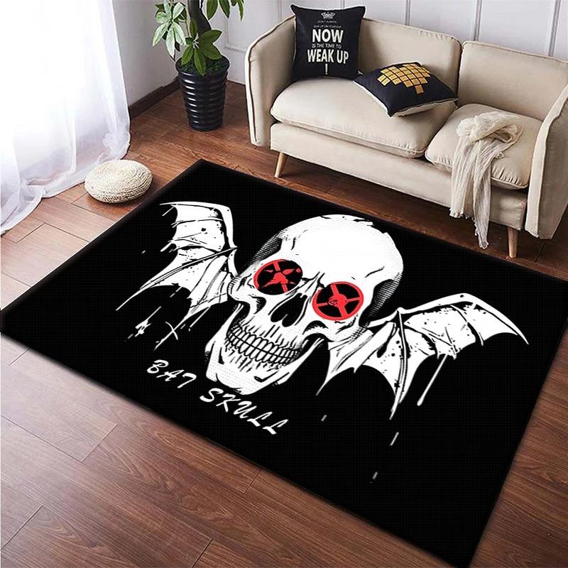 Skull Dark Gothic Print Carpet Creative Door Floor Mat Soft Doormat Non-slip Floor Mat Living Room Rug Home Decoration Washable