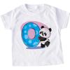 Kids Panda Birthday T-Shirt for Boys Girls Toddler Short Sleeve Graphic Tee Casual Crewneck Top Summer Baby Clothes
