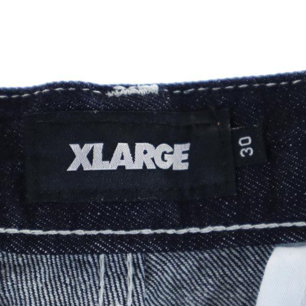 XLARGE Hickory Straight denim pants W30 Navy jeans Men's Used