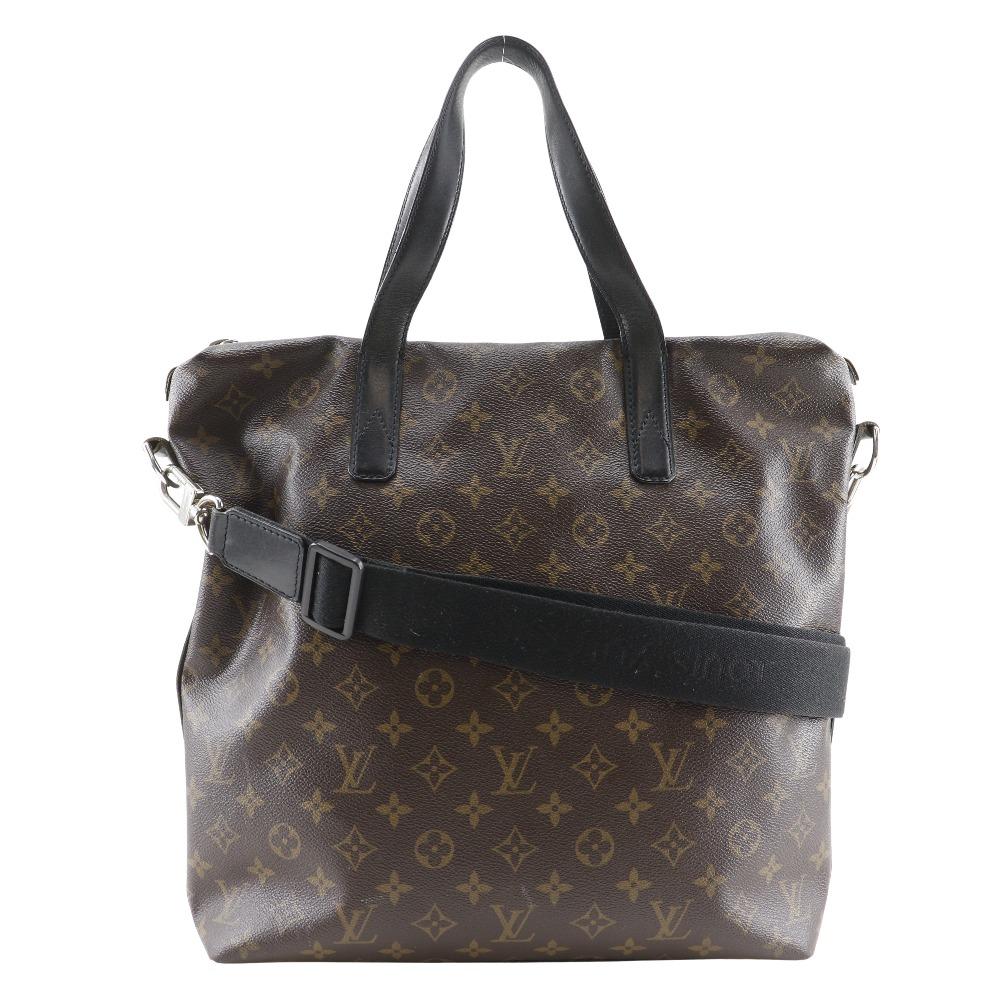 Louis Vuitton Kitan Tote Bag M40388 Monogram Macasa 2WAYShoulder Brown / Black Monogram Canvas Unisex Used