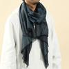 Luxury Four Seasons Men'S Scarf Gold Silk Floral Knitted Long Thin Soft Boyfriend Scarves With Fringe