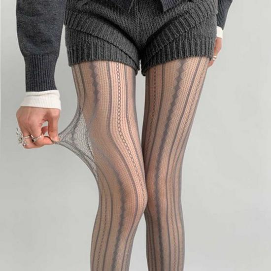 Spicy Y2K Cutout Lace Fishnet Stockings - Spring/Summer