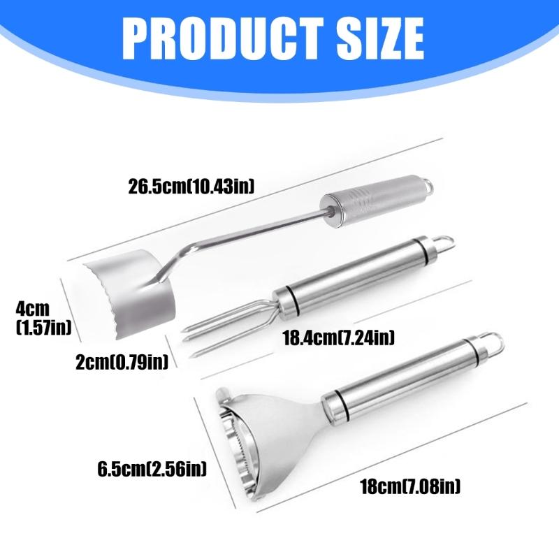 Steel Corn Peeler Sheller with Fork for Fast Corn Stripping Comfort Handle and Easy Cleaning Design Kitchen Gadget