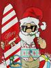 Santa Claus Vacation Retro Pattern 3D Print Men'S Fashion Casual Shirt Individual Hip-Hop Rock Street Hawaiian Shirt
