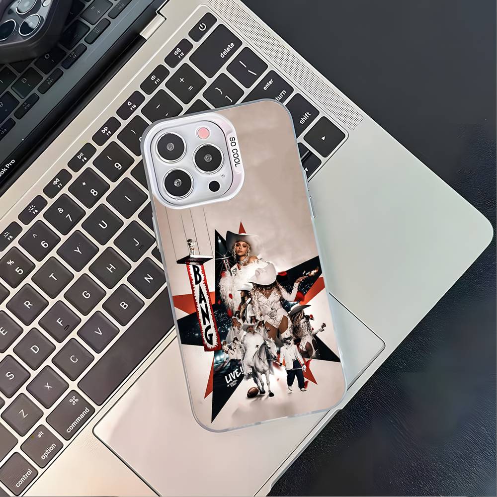 Singer B-Beyonce Phone Case For iPhone 17,16,15,14,13,12,11,Pro,XS,Max,Plus,Mini,SE4,E White Matte Shockproof Cover