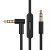 3.5mm Male to Male Straight L-shaped Headphone Cable Tablet Line Control Earphone Cord Replacement for Studio/Executive