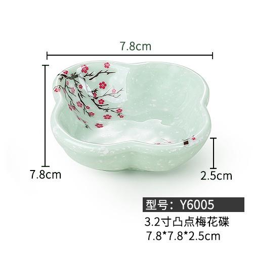 Melamin Soßenschale Teller im chinesischen Stil Schöne Blume Gewürzschalen Soja Essig Sushi Kochen Imitation Porzellan Geschirr
