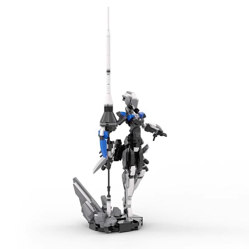 M Building Block Is Compatible With Lego Creative Ornaments Mecha Valkyrie, Mecha Mobile Warrior Girl Robot Ornaments
