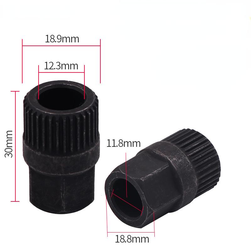 33 zęby Sześciokątne narzędzie do demontażu koła pasowego generatora Wysokiej jakości narzędzie do demontażu sprzęgła alternatora koła pasowego wolnego biegu