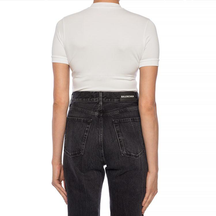 Balenciaga T Shirts Women's White Crew Neck Moderate Straight Fit 594603TGV479000