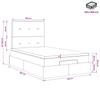 Ottoman Bed with Mattress and Headboard Blue 120 X 200 Cm Fabric