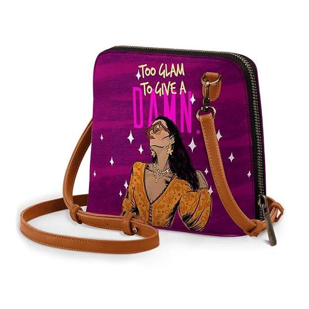 Trapeze Sling Crossbody kabelka pro dívky a ženy | Vyrobeno z odolného materiálu veganské kůže | Pečlivě ručně vyráběné | Zavírání na zip